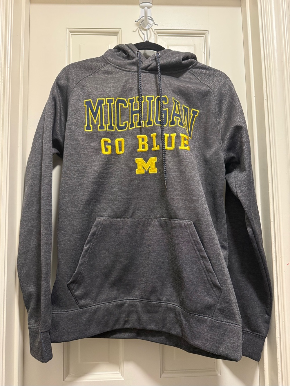 Fanatics Michigan Gray and Yellow 'MICHIGAN GO BLUE' Hoodie